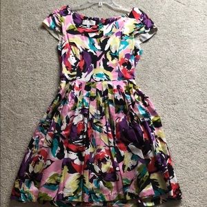 Beautiful silk and cotton spring floral dress.